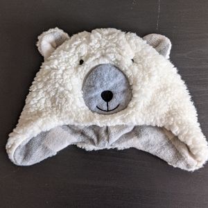 Indigo Baby fluffy polar bear winter hat